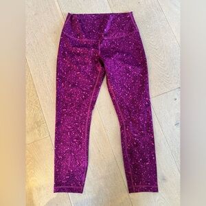 💪 Lululemon WUNDER UNDER High Rise Legging RARE Mosaic Print Size 10